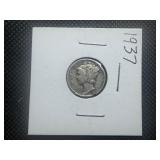 1937 Silver Mercury Dime