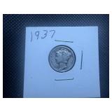 1937 Silver Mercury Dime
