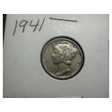 1941 Silver Mercury Dime