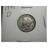 1941 D Silver Mercury Dime