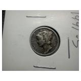 1941 S Silver Mercury Dime