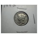 1942 Silver Mercury Dime