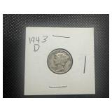 1943 D Silver Mercury Dime