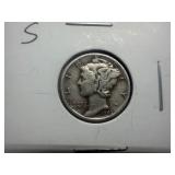 1943 S Silver Mercury Dime