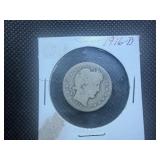 1916 D Barber Silver Quarter