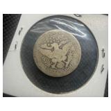 1916 D Barber Silver Quarter