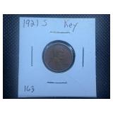 1921 S Lincoln Wheat Penny