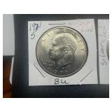 Two 1971 S Ike Silver Dollars Marked BU When Purchased