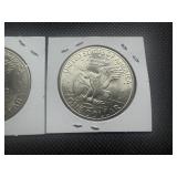 Two 1971 S Ike Silver Dollars Marked BU When Purchased