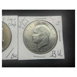 Two 1971 S Ike Silver Dollars Marked BU When Purchased