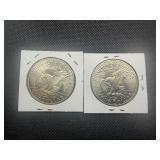 Two 1971 S Ike Silver Dollars Marked BU When Purchased