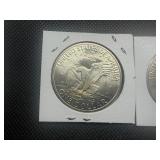 Two 1971 S Ike Silver Dollars Marked BU When Purchased