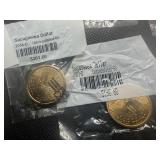 2002 P Sacagawea Dollar, Two 2003 P Sacagawea Dollars, 2003 D Sacagawea Dollar, 2004 D Sacagawea Dollar (5 Coins)