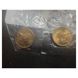 2002 P Sacagawea Dollar, Two 2003 P Sacagawea Dollars, 2003 D Sacagawea Dollar, 2004 D Sacagawea Dollar (5 Coins)