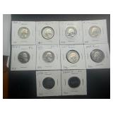 Ten Washington Quarters Various Dates and Mints some marked BU when purchased