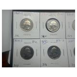 Ten Washington Quarters Various Dates and Mints some marked BU when purchased
