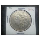 1891 Morgan Silver Dollar Marked BU When Purchased