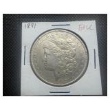 1891 Morgan Silver Dollar Marked BU When Purchased