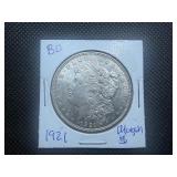 1921 Morgan Silver Dollar Marked BU When Purchased