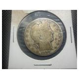 1908 D Barber Silver Half Dollar