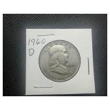 1960 D Franklin Silver Half Dollar
