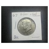 1967 Kennedy Silver Half Dollar Marked BU When Purchased