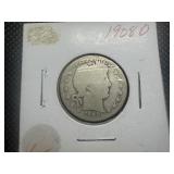 1908 O Silver Barber Quarter