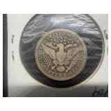 1902 P Silver Barber Quarter