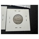 Five Buffalo Nickels - 1924, 1927 S, 1935, 1935, 1936 D and Wartime Nickle 1943 S