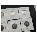 Eleven Jefferson Nickels - Most Marked Proof When Purchased