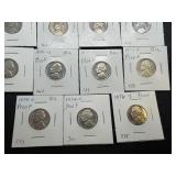 Eleven Jefferson Nickels - Most Marked Proof When Purchased