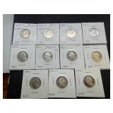 Eleven Jefferson Nickels - Some Marked Proof When Purchased