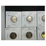 Eleven Jefferson Nickels - Some Marked Proof When Purchased