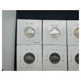 Eleven Jefferson Nickels - Some Marked Proof When Purchased