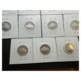 Eleven Jefferson Nickels - Some Marked Proof When Purchased