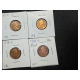 Six Lincoln Memorial Cents Various Dates some marked BU when purchased