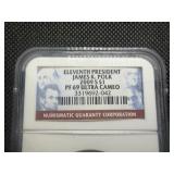 2009 S $1 Eleventh President James K Polk NGC PF 69 Ultra Cameo