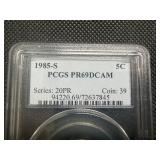 1985 S 5C PCGS PR69 DCAM