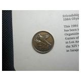 Two Friendship Medallions 1984 Olympic Games