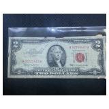 1963 Series Red Seal $2 Bill