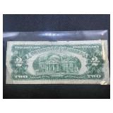 1963 Series Red Seal $2 Bill