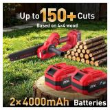 Wugeku 8" Brushless Cordless Mini Chainsaw