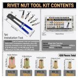 Vidroxin 430 Piece SAE Rivet Nut Tool Kit