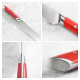 Cangshan Helena Series 5" Round-Tip Serrated Utility Knife with Sheath