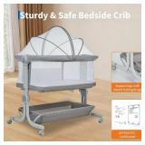 Garvee 3-in-1 Bedside Bassinet/Travel Crib