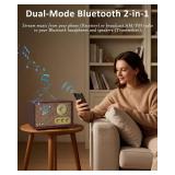 Otic Retro Wood Bluetooth Radio with Built-In Speakers