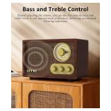 Otic Retro Wood Bluetooth Radio with Built-In Speakers