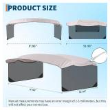 Garvee Life Universal 4 Bow Boat Bimini Top Replacement Canvas and Detachable Side Walls