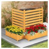 Fortuno Outdoor Air Conditioner Fence/Privacy Screen with Planter Box (2 Panels)