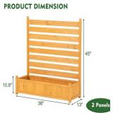 Fortuno Outdoor Air Conditioner Fence/Privacy Screen with Planter Box (2 Panels)